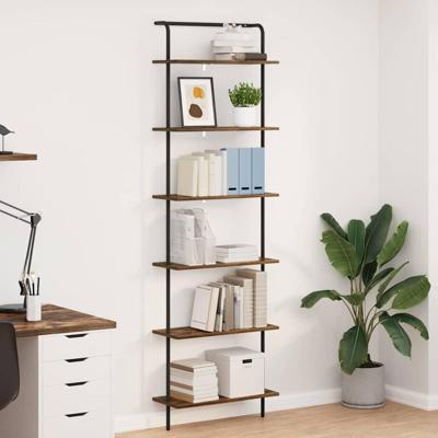 Boekenkast Gerookt eiken 60 x 24 x 203 cm Bewerkt hout