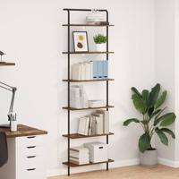 Boekenkast Gerookt eiken 60 x 24 x 203 cm Bewerkt hout - thumbnail