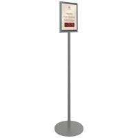 Deflecto 692056-A4S Folderhouder, Vloerstatief Zilver DIN A4 1 stuk(s) Aantal vakken: 2 (l x b x h) 330 x 330 x 1422 mm - thumbnail