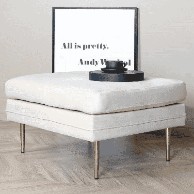 Nohr Hocker 'Tylan' Velvet, kleur Beige