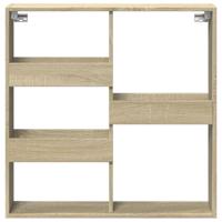 Wandkast 80x15x80 cm bewerkt hout sonoma eikenkleurig - thumbnail