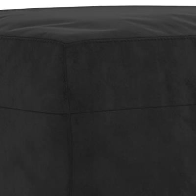 3-delige Loungeset met kussens fluweel zwart