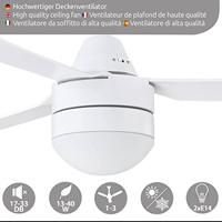 Beacon Witte ventilator met lampMegara Ø 122cm IP55 - 531016 - thumbnail