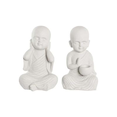 Decoratieve figuren DKD Home Decor 25,5 x 19 x 39 cm Wit Monnik Orientaals (2 Stuks) Decoratieve figuren DKD Home Decor 25,5 x 19 x 39 cm Wit Monnik Orientaals (2 Stuks)