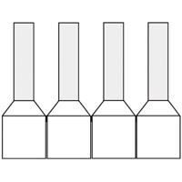 Geïsoleerde HaspelAdereindhulzen 0,50qmm Wit penlengte = 8mm - thumbnail