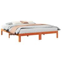 Bedframe zonder matras massief grenenhout wasbruin 180x200 cm - thumbnail