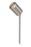 Lucide ARNE-LED - Tuinspot - Ø 6,3 cm - LED - GU10 - 1x5W 2700K - IP44 - Mat chroom - thumbnail
