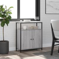 Dressoir 70x30x80 cm bewerkt hout grijs sonoma - thumbnail