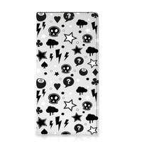 Mobiel BookCase Samsung Galaxy A54 Silver Punk - thumbnail