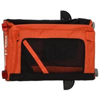 Hondenfietstrailer oxford stof en ijzer oranje en zwart - thumbnail