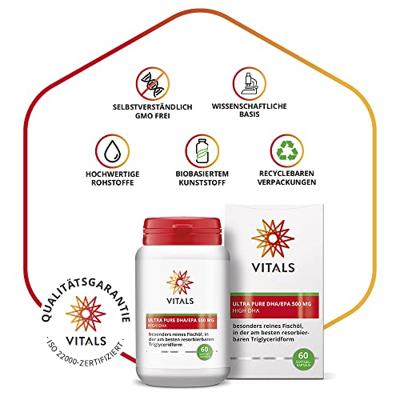 Vitals DHA/EPA ultra pure 500mg 60 Softgels Vitals DHA/EPA ultra pure 500mg 60 Softgels