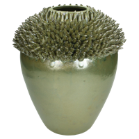 Wants&Needs Accessoires Vaas Fijn Aardewerk Groen 27 X 27 X 30.5 - thumbnail