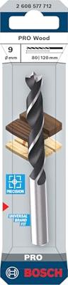 Bosch Accessoires PRO Wood Houtboor | CYL | 9 x 80 x 120 mm | D 9 mm - 2608577712 Bosch Accessoires PRO Wood Houtboor | CYL | 9 x 80 x 120 mm | D 9 mm - 2608577712
