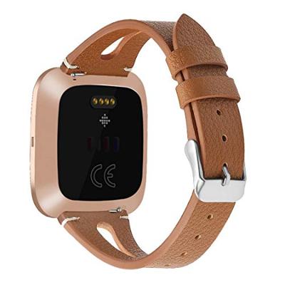 Fitbit Versa 1/ 2 & Lite bandje TPU leer - Bruin