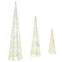 Kerstboom met 90 LED 3 pcs Warmwit 40 cm 60 cm 80 cm PET - thumbnail