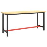 Werkbankframe 170x50x79 cm metaal matzwart en matrood - thumbnail