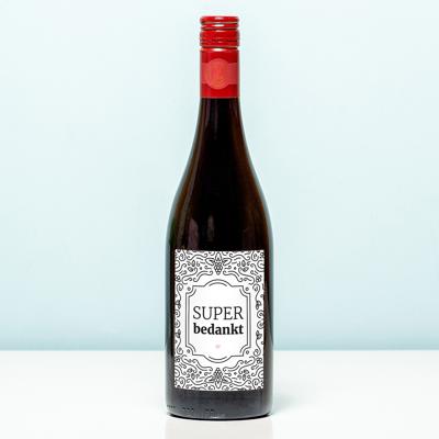 Wijnfles Super Bedankt - Rood (Merlot)