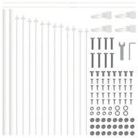 Tuinhek 2 pcs Wit 170 x 140 cm Gepoedercoat staal - thumbnail