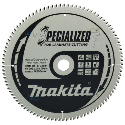 Makita Afkortzaagblad voor Laminaat | Specialized: Laminaat | Ø 305mm Asgat 30mm 96T - B-33881