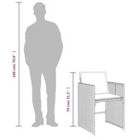 11-delige Tuinset met kussens poly rattan gemengd beige - thumbnail