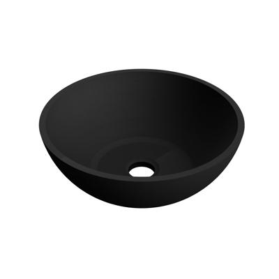 Waskom Arcqua Prince Opbouw 38x14 cm Rond Mat Zwart Waskom Arcqua Prince Opbouw 38x14 cm Rond Mat Zwart