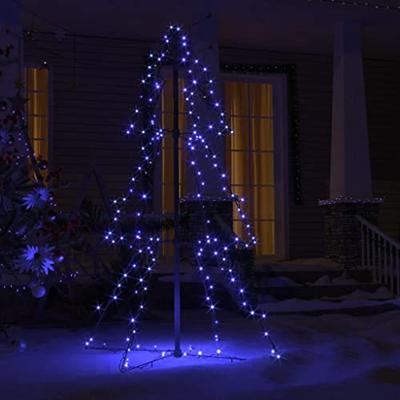 VidaXL Kegelkerstboom 160 led&apos;s binnen en buiten 78x120 cm