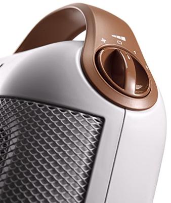 Delonghi hfx30c18.iw keramische kachel wit/bruin