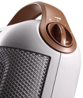 Delonghi hfx30c18.iw keramische kachel wit/bruin - thumbnail