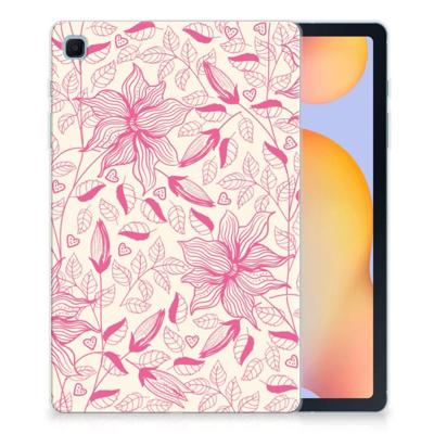 Samsung Galaxy Tab S6 Lite | S6 Lite (2022) | Siliconen hoesje | Pink Flowers