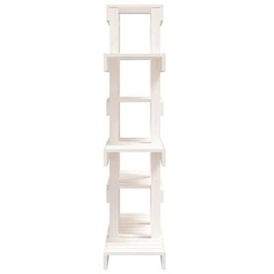 VidaXL Plantenstandaard 85x25x109,5 cm massief grenenhout wit