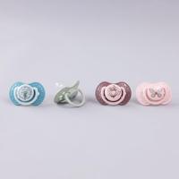 Difrax LOVI Dynamic Pacifier 6-18 Months Botanic Pink Purple - Fopspeen - thumbnail