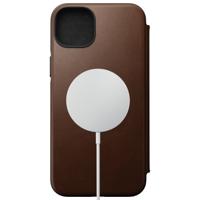 Nomad Modern lederen folio iPhone 14 Plus - Rustic Brown - thumbnail