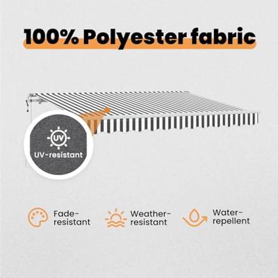 VidaXL Inklapbaar zonnescherm antraciet 350 x 200 cm stof VidaXL Inklapbaar zonnescherm antraciet 350 x 200 cm stof