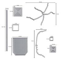 Vaessen Creative • snij- en embossingmallen action 8st. - thumbnail