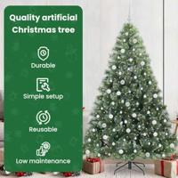 Kunstkerstboom met 300 LED met standaard Groen 210 cm PE en PVC - thumbnail