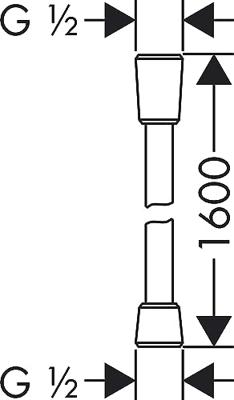Hansgrohe Doucheslang Isiflex 160 cm Mat Zwart Hansgrohe Doucheslang Isiflex 160 cm Mat Zwart