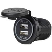 VOLTCRAFT VC-2USB4,8A Dubbel USB-stopcontact 12-24 V 4,8 A met beschermdeksel 12/24 V - thumbnail