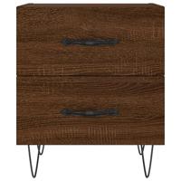 Nachtkastjes 2 st 40x35x47,5 cm bewerkt hout bruin eikenkleur - thumbnail