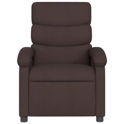 Fauteuil verstelbaar stof donkerbruin