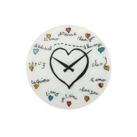 NeXtime klok 8030 loving you, ø43 cm, wall, white/ multi-color - thumbnail