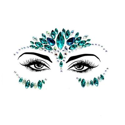 3 PC'S voorhoofd groene Masquerade make-up acryl gezicht sticker stijl: YT-36 3 PC'S voorhoofd groene Masquerade make-up acryl gezicht sticker stijl: YT-36