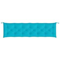 Tuinbankkussen 200x50x7 cm stof turquoise - thumbnail