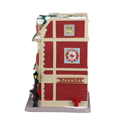 Lemax liberty trail fire house verlicht kersthuisje Caddington Village 2024