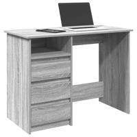 Bureau 102x50x75 cm bewerkt hout grijs sonoma eikenkleurig - thumbnail