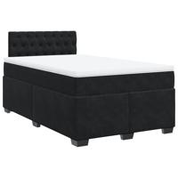 Boxspring met matras fluweel zwart 140x190 cm - thumbnail