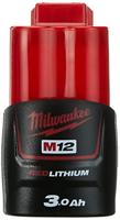 Milwaukee M12 B3 Li-Ion Accu 12V 3.0Ah M12™ - 4932451388 - thumbnail