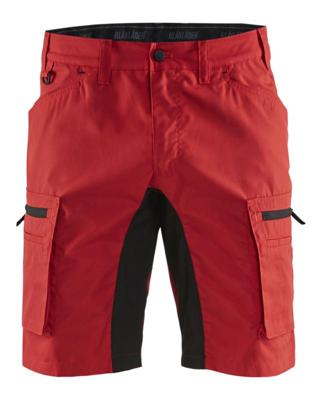 Blåkläder Service short stretch 14491845 | Rood/Zwart | Maat 54 - 7330509586693