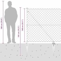 VidaXL Afrasteringspaal groen 10 x 1,4 m (60 x 60 mm gaas) - thumbnail
