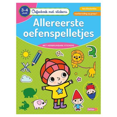 Oefenboek Met Stickers Allereerste Oefenspelletjes (3-4 Jaar)