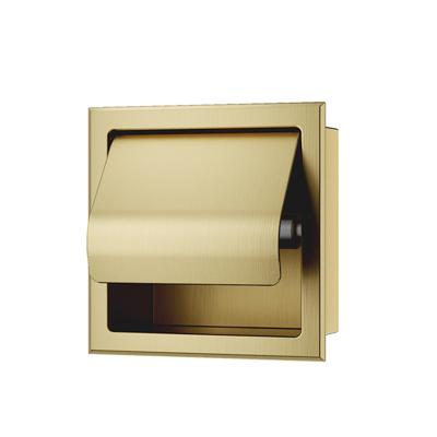 Toiletrolhouder Inbouw Wiesbaden Rocko Met Klep Geborsteld Messing Toiletrolhouder Inbouw Wiesbaden Rocko Met Klep Geborsteld Messing